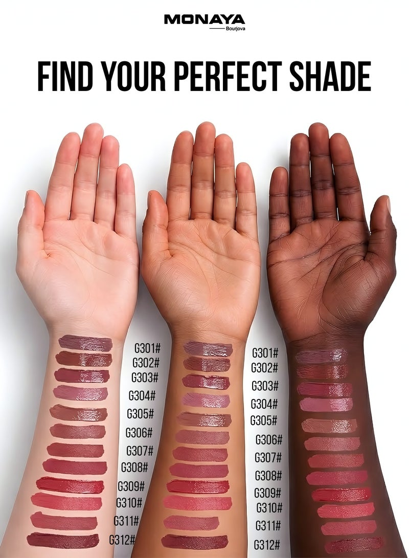 Monaya G006 Matte & Moist Lip Gloss – Long-Lasting, Velvet Matte Finish, Moisturizing, Non-Drying, Lip Care, Cruelty-Free Makeup - Image 5